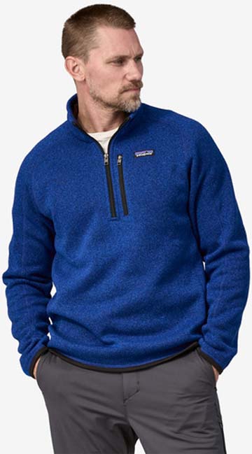 Patagonia Men's Better Sweater 1/4-Zip 100% Recycled Polyester Fleece Pullover Jacket